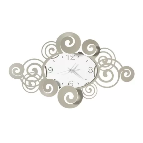 Orologio Arabesque Orizzontale, Sabbia e Bianco Marmo - Arti e Mestieri