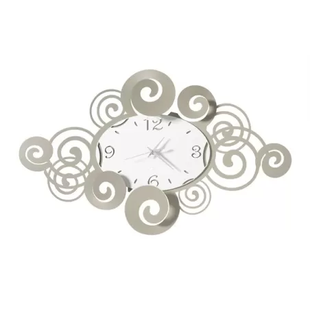 Orologio Arabesque Orizzontale, Sabbia e Bianco Marmo - Arti e Mestieri