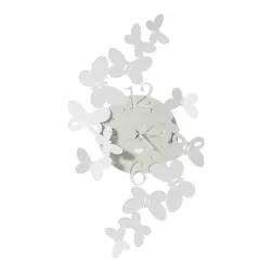 Orologio Papillon Grande, Bianco Marmo e Avorio - Arti e Mestieri