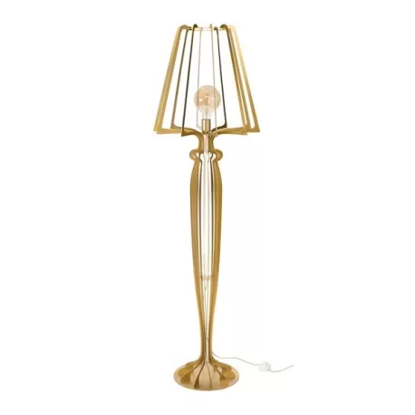 Lampada Minerva Da Terra, Oro Trasparente - Arti e Mestieri