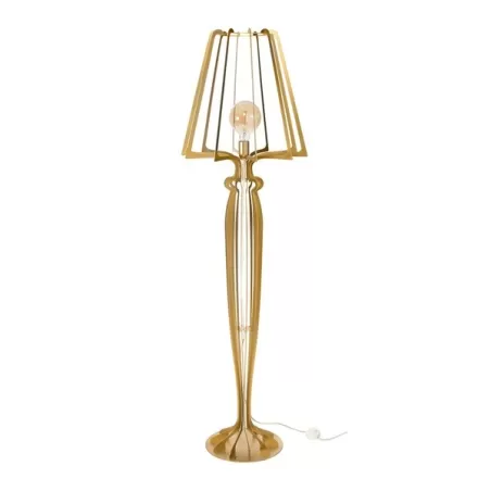 Lampada Minerva Da Terra, Oro Trasparente - Arti e Mestieri