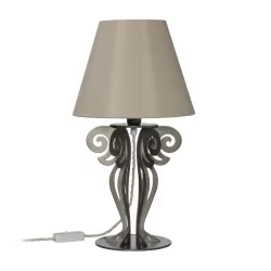 Abat-Jour Circeo, Bronzo e Paralume Sabbia - Arti e Mestieri