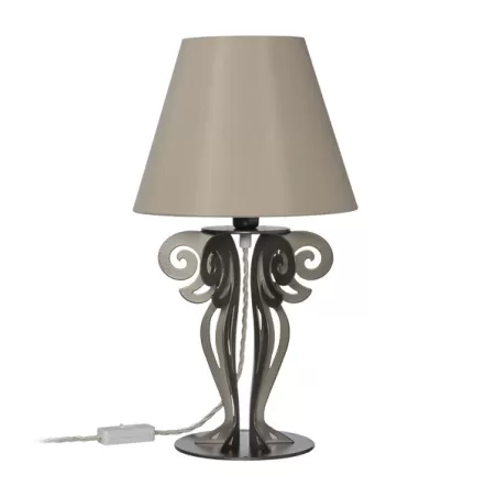 Abat-Jour Circeo, Bronzo e Paralume Sabbia - Arti e Mestieri