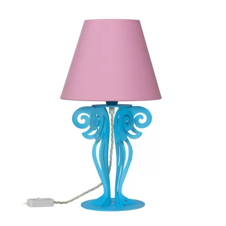 Abat-Jour Circeo Pop, Celeste e Paralume Rosa - Arti e Mestieri