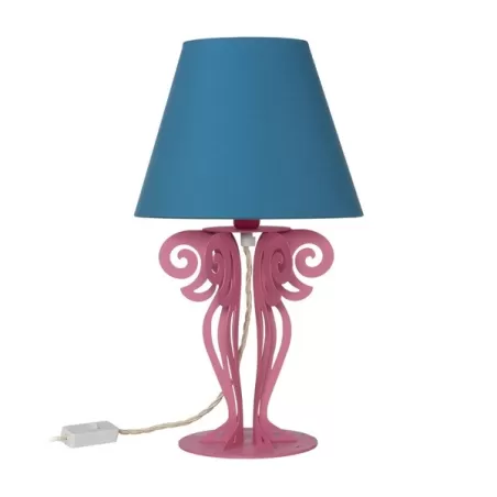 Abat-Jour Circeo Pop, Rosa e Paralume Azzurro - Arti e Mestieri