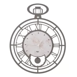 Orologio Mega Cipollone, Fango e Marmo Travertino - Arti e Mestieri