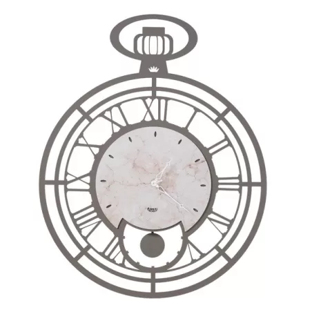 Orologio Mega Cipollone, Fango e Marmo Travertino - Arti e Mestieri