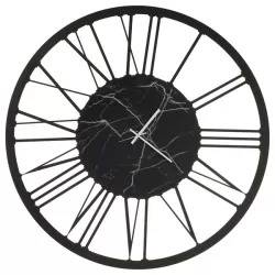 Orologio Big 140, Nero, Marmo Nero - Arti e Mestieri