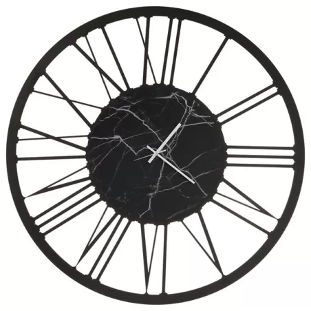 Orologio Big 140, Nero, Marmo Nero - Arti e Mestieri