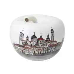 City, Mela in ceramica City Bergamo Piccola colorata - Eva - La mela del desiderio