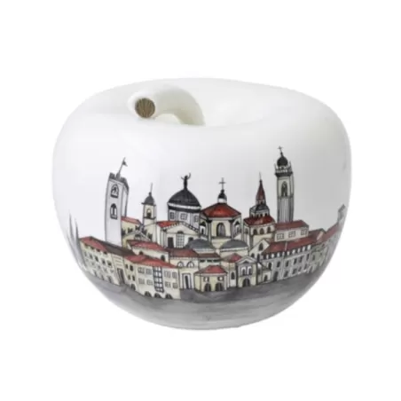 City, Mela in ceramica City Bergamo Piccola colorata - Eva - La mela del desiderio