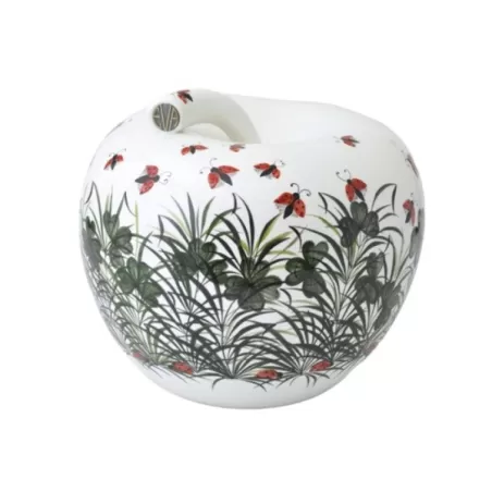 Decor, Mela in ceramica Coccinelle Piccola - Eva - La mela del desiderio