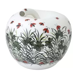 Decor, Mela in ceramica Coccinelle Grande - Eva - La mela del desiderio