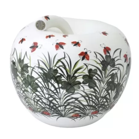 Decor, Mela in ceramica Coccinelle Grande - Eva - La mela del desiderio