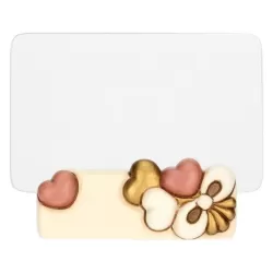 Portafoto con cuori in vetro e ceramica Angel Love, piccolo - Thun