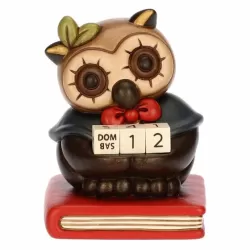 Calendario laurea con gufo Lucky in ceramica - Thun