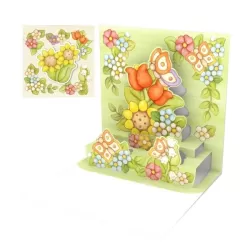 Biglietto d'auguri piccolo, Floreale Thun - Origamo