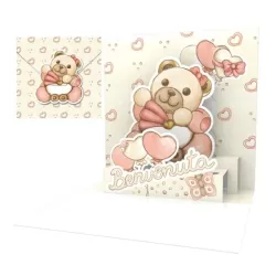 Biglietto d'auguri piccolo, Nascita Lei Thun - Origamo