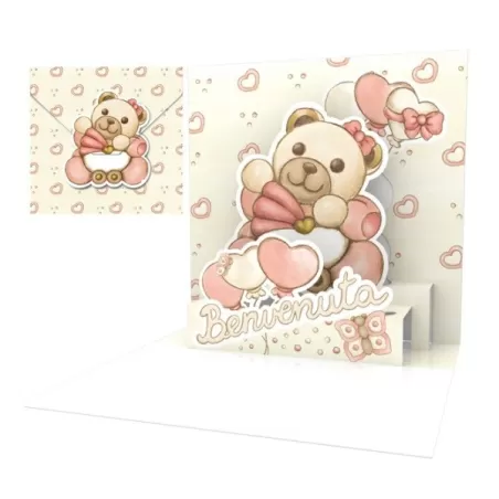 Biglietto d'auguri piccolo, Nascita Lei Thun - Origamo