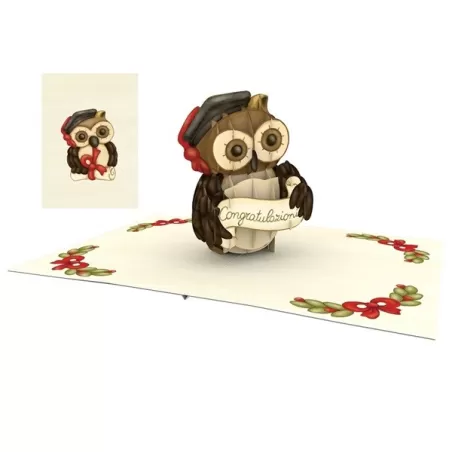 Biglietto d'auguri grande, Laurea Thun - Origamo