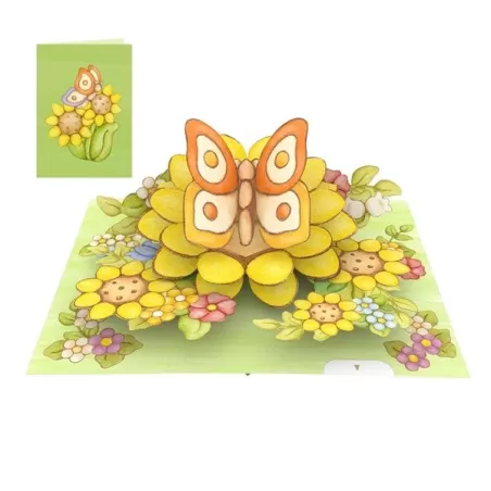 Biglietto d'auguri grande, Floreale Thun - Origamo