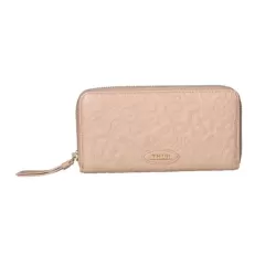 Portafogli con chiusura zip in ecopelle beige Sempre con me - Thun