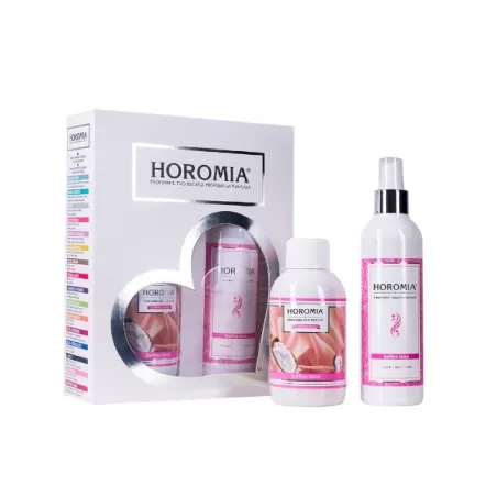 Essenza per Bucato Ml.250 + Deotessuto Spray, Horotwins Soffice talco - Horomia