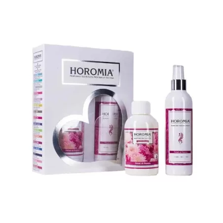 Essenza per Bucato Ml.250 + Deotessuto Spray, Horotwins Petali di peonia - Horomia
