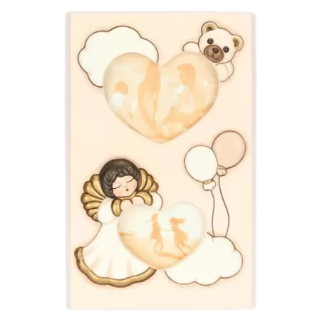 Portafoto doppio con cuore in ceramica - Thun