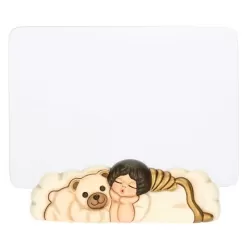Portafoto con Angelo e Teddy in vetro e ceramica - Thun