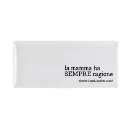 Vassoio Rett Cm.29x13 Graffiti - La mamma ha SEMPRE ragione. (anche il papa, qualche volta) - Weissestal