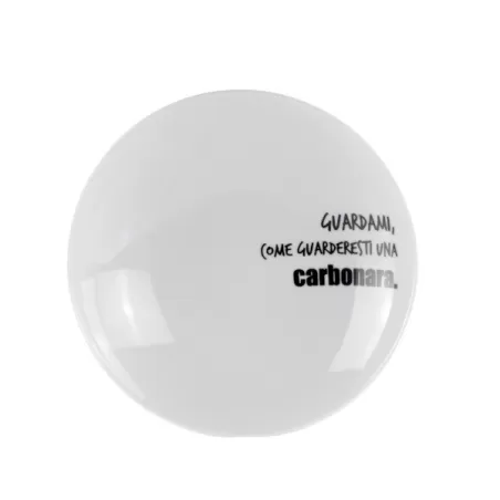 Piatto Fondo Cm.21,5 Graffiti - Guardami, come guarderesti una carbonara - Weissestal