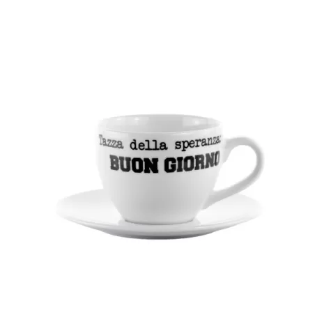 Tazza Colazione Ml.0,50 con piatto Graffiti - Tazza della speranza. Buon giorno - Weissestal