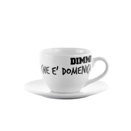 Tazza Colazione Ml.0,50 con piatto Graffiti - Dimmi che è domenica - Weissestal