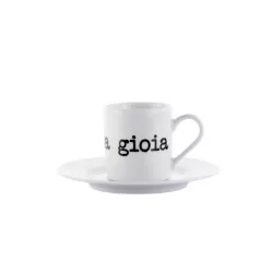 Tazza Caffe con piatto Graffiti - Mai una gioia - Weissestal