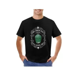 Maglietta barbecue in cotone nera - Vintage Old School Bbq - Big Green Egg