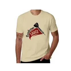 Maglietta barbecue in cotone panna - Barbecue Sauce