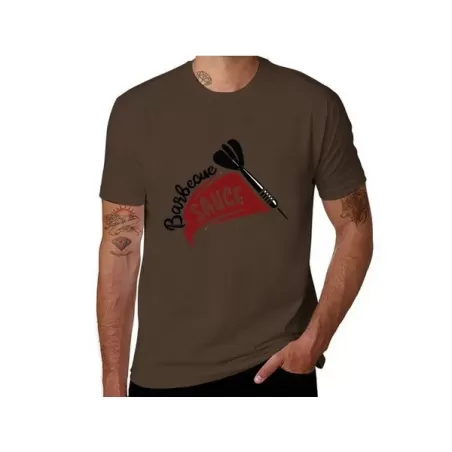 Maglietta barbecue in cotone marrone - Barbecue Sauce