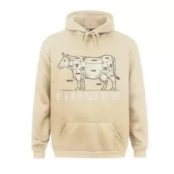 Felpa con cappuccio barbecue I'd Smoke That in cotone panna - Barbecue Sauce