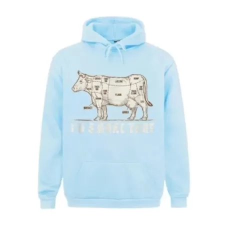 Felpa con cappuccio barbecue I'd Smoke That in cotone azzurro - Barbecue Sauce