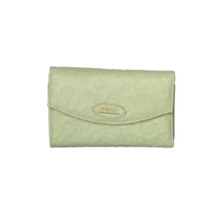 Portafogli con chiusura bottone in ecopelle verde acqua Sempre con me - Thun