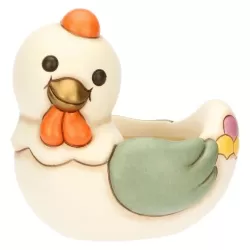 Centrotavola con gallina Ester in ceramica Sorprese di Pasqua - Thun
