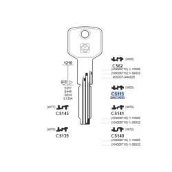 Chiave punzonata, Cisa - CS115 - Silca