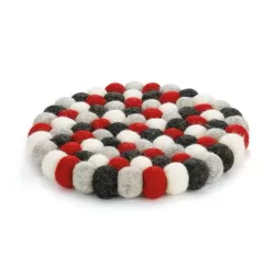 Sottopentola tondo "Lana nepalese rossa" Cm.21 - Cilio