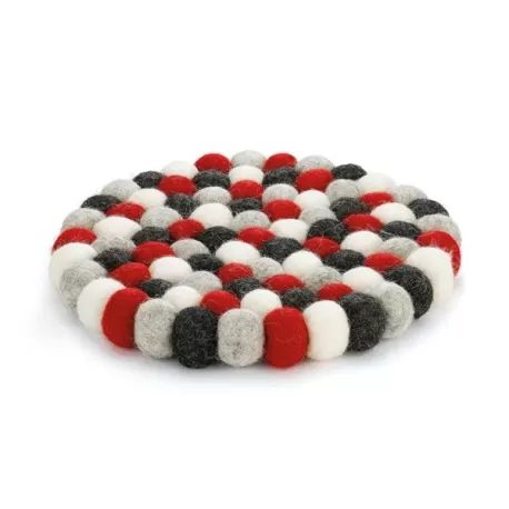 Sottopentola tondo "Lana nepalese rossa" Cm.21 - Cilio