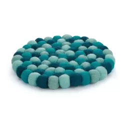 Sottopentola tondo "Lana nepalese blu" Cm.21 - Cilio