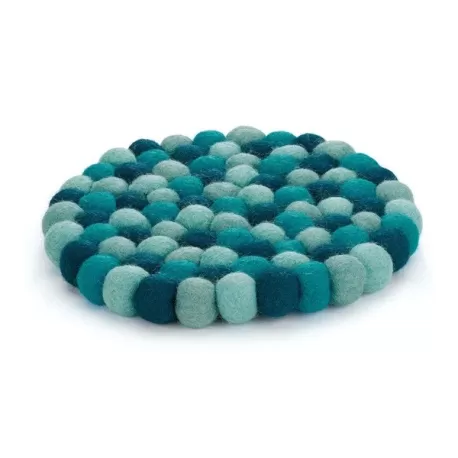 Sottopentola tondo "Lana nepalese blu" Cm.21 - Cilio