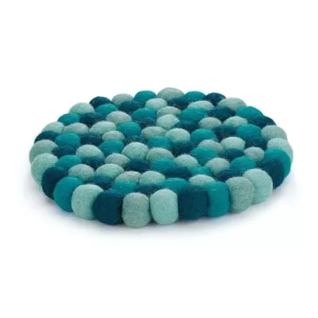 Sottopentola tondo "Lana nepalese blu" Cm.21 - Cilio