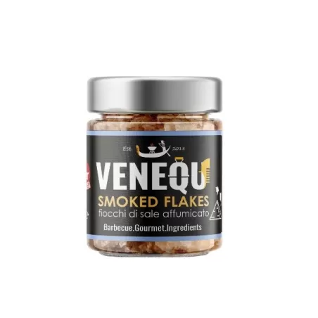 Fiocchi di Sale affumicato - Sale gourmet per barbecue - Smoked Flakes Sea Salt - Venequ