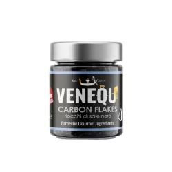 Fiocchi neri di Sale di Cipro - Sale gourmet per barbecue - Carbon Flakes Sea Salt - Venequ